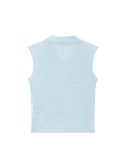 Women's commuter-style sleeveless  polo shirt