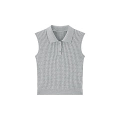 Women's commuter-style sleeveless  polo shirt