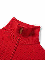 Women's Half-Zip Cable-Knit Sweater