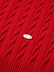 Women's Half-Zip Cable-Knit Sweater