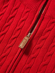 Women's Half-Zip Cable-Knit Sweater