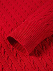 Women's Half-Zip Cable-Knit Sweater