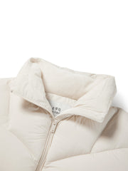 Women's Casual Lightweight Stand-Collar Cropped Down Jacket