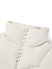 Women's Casual Lightweight Stand-Collar Cropped Down Jacket