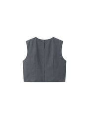 Women's Commute-Style Gray Vest