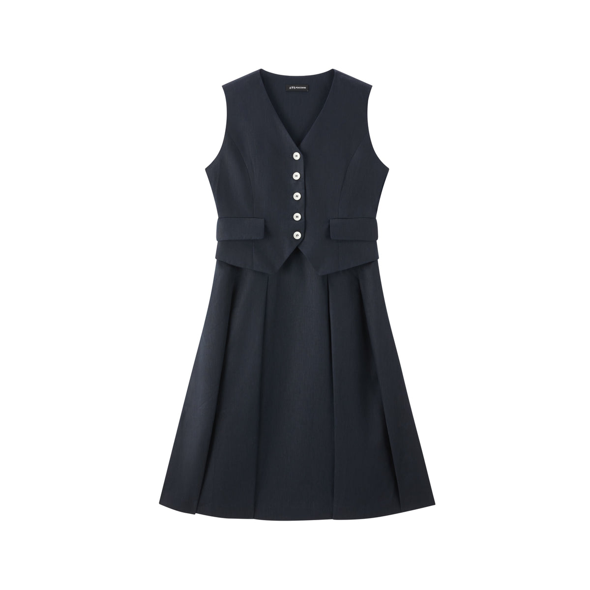 Women's Commute Fake Two-Piece Dress