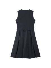 Women's Commute Fake Two-Piece Dress