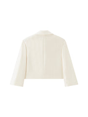 Women's tailored boxy casual lapel jacket