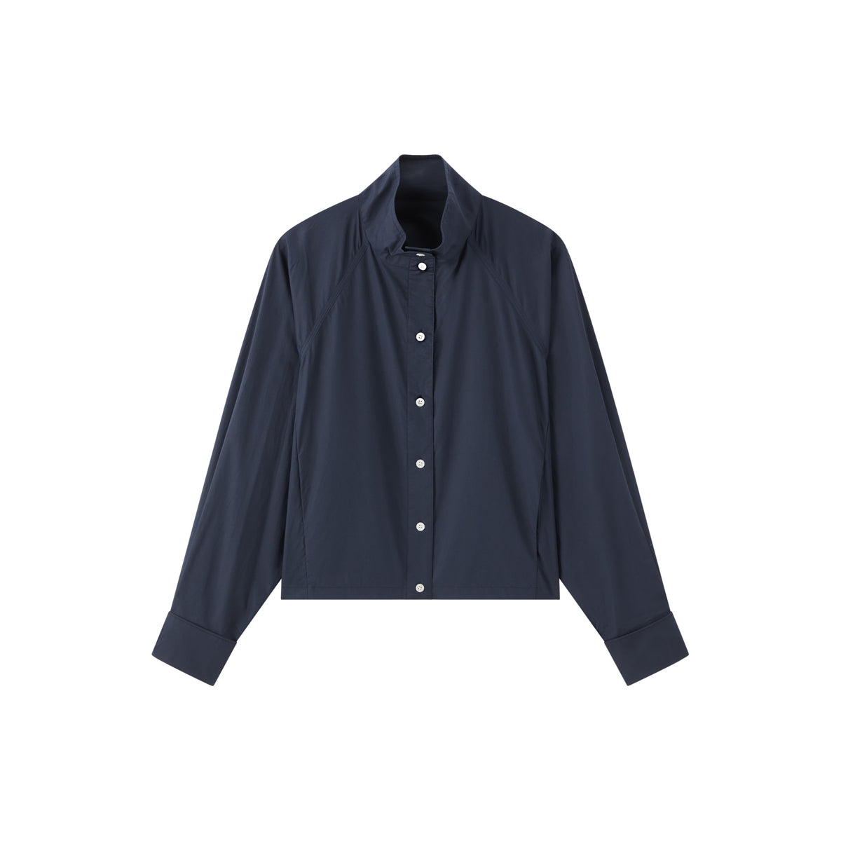 Women's casual mandarin collar long-sleeve shirt