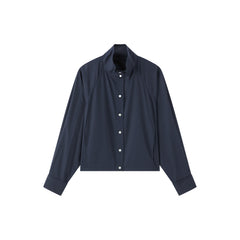 Women's casual mandarin collar long-sleeve shirt