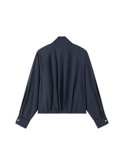 Women's casual mandarin collar long-sleeve shirt