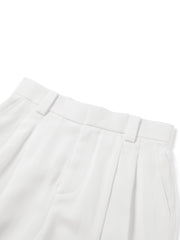Women's casual white wide-leg short