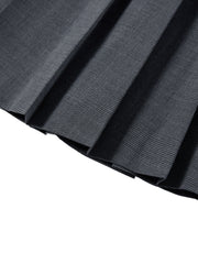 Women's Commute-Style Vest and Pleated Skirt Set