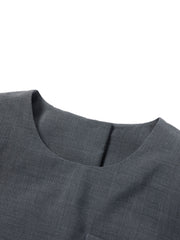 Women's Commute-Style Vest and Pleated Skirt Set