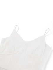 Women's Casual White Spaghetti Strap Dress
