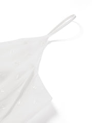 Women's Casual White Spaghetti Strap Dress