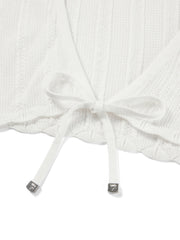 Women's Casual Short Hollow Out  Knit Cardigan