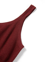 Women's Simple U-Neck Flattering Knit Tank Top