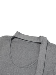 Women's Casual Slim Fit Flutter Sleeve  Top