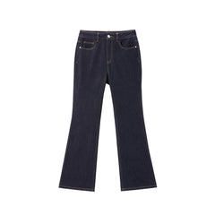 Women's Vintage Washed High-Waist Flared Pants