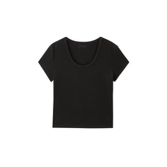Women's Cropped Slim-Fit Basic T-Shirt  [Available only in China]