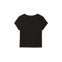 Women's Cropped Slim-Fit Basic T-Shirt  [Available only in China]