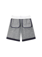 Women's A-line wide-leg denim shorts