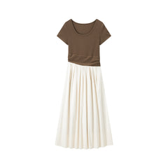 Women's Slim-Fit Contrast Knit Dress