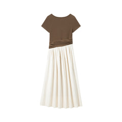 Women's Slim-Fit Contrast Knit Dress