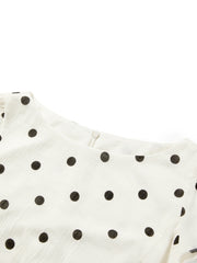 Women's Resort Waist-Cinching Polka Dot Dress