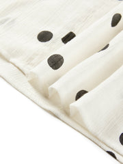 Women's Resort Waist-Cinching Polka Dot Dress