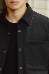 Men's 3D Jacquard Down Shirt Jacket