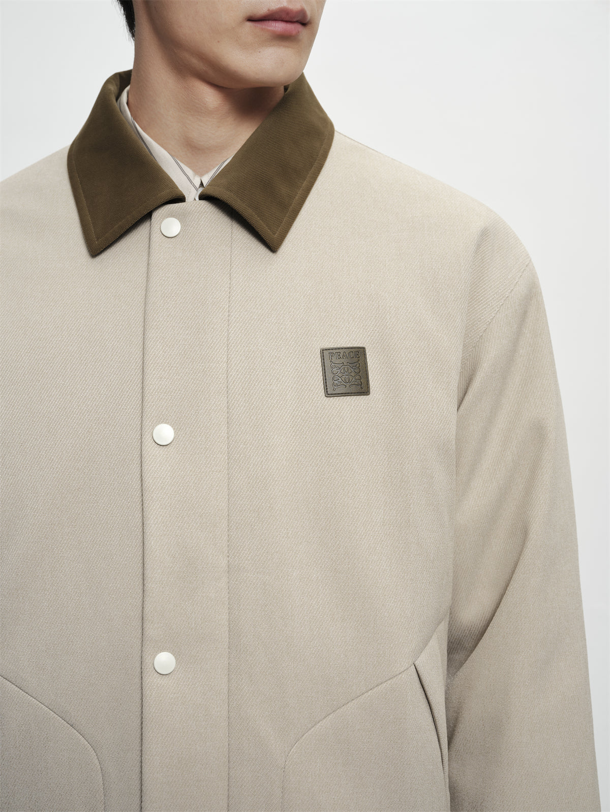 Men's Utility Down Jacket with Contrast Details
