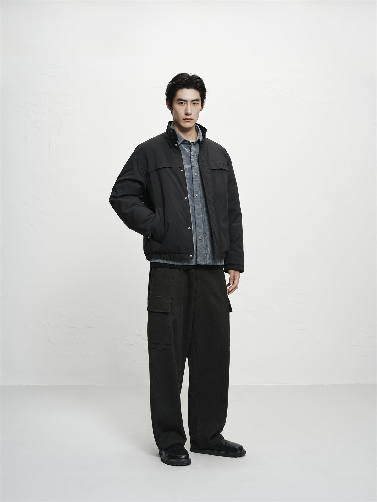 Men's Short Stand-Collar Tailored Down Jacket
