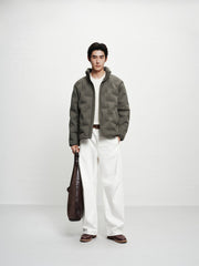 Men's Letter-Bonded Puffer Jacket