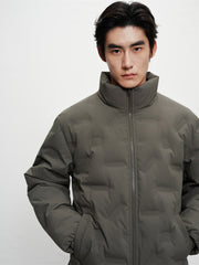Men's Letter-Bonded Puffer Jacket