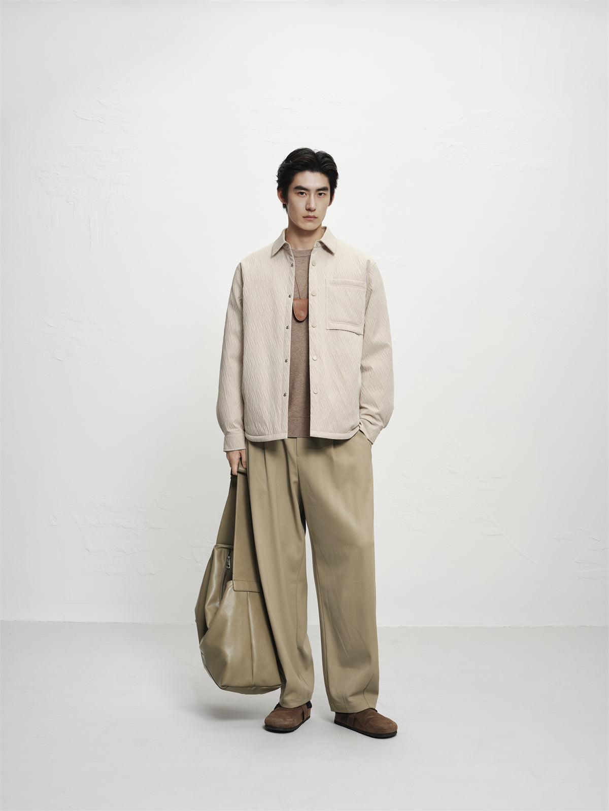 Men's 3D Jacquard Down Shirt Jacket