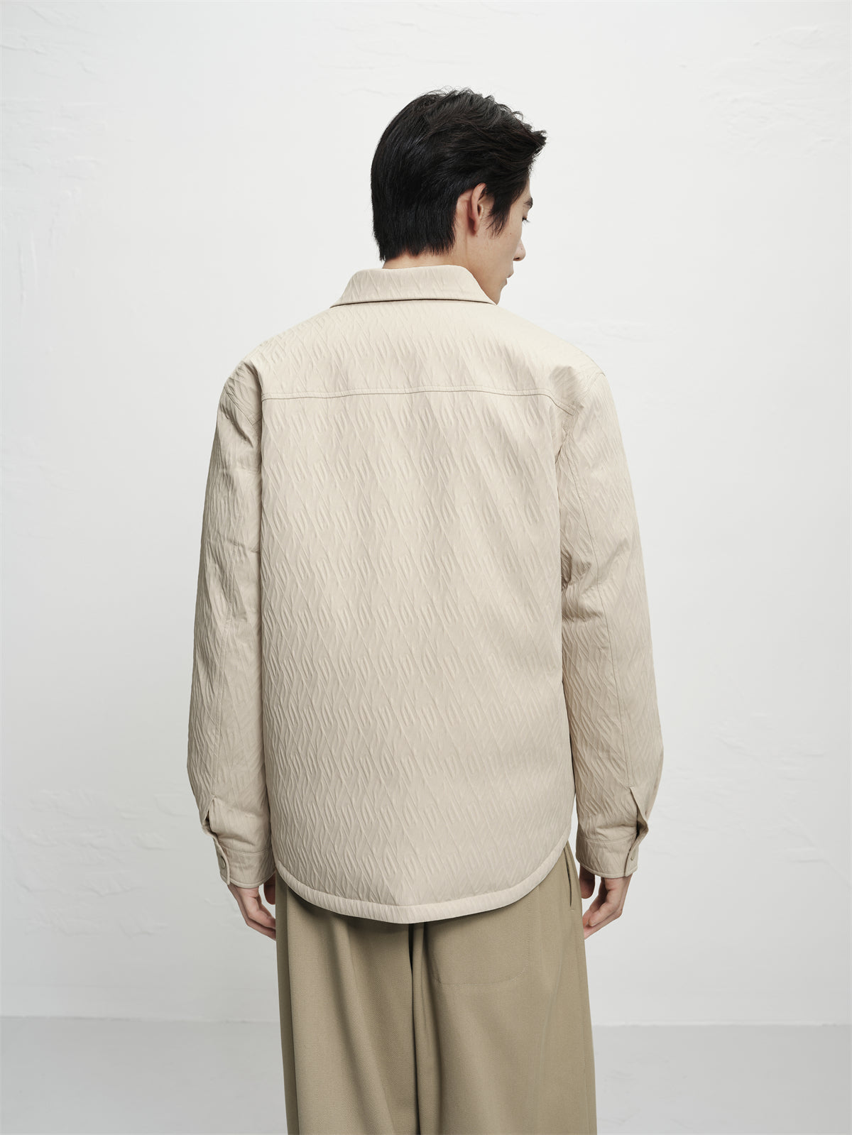 Men's 3D Jacquard Down Shirt Jacket