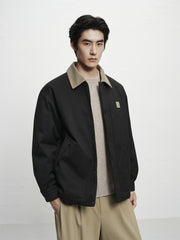 Men's Utility Down Jacket with Contrast Details