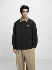 Men's Utility Down Jacket with Contrast Details