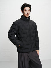 Men's Letter-Bonded Puffer Jacket