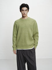 Men's Relaxed Solid Crewneck Sweater