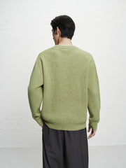 Men's Relaxed Solid Crewneck Sweater