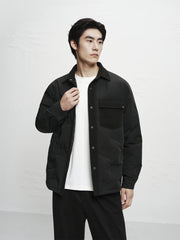 Men's Solid Lightweight Down Shirt Jacket