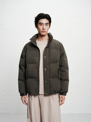 Men's Short Black-Gold Puffer Jacket