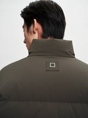 Men's Short Black-Gold Puffer Jacket