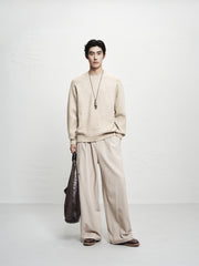 Men's Solid Raglan-Sleeve Sweater