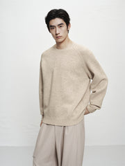 Men's Solid Raglan-Sleeve Sweater