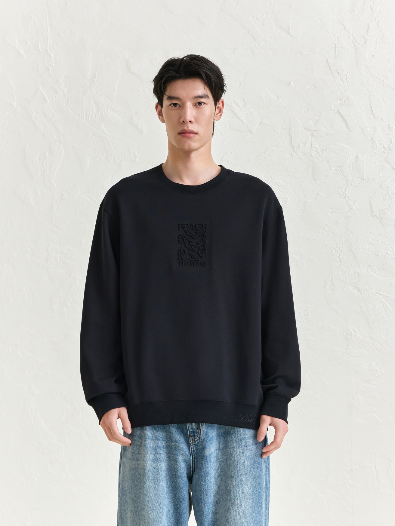 Men's Embroidered 3D Print Modal Sweatshirt