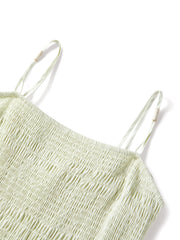 Women's Bodycon Smocked Slip Dress